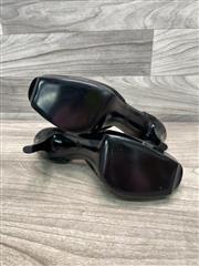 Gucci Black Leather & Suede Platform Mary Jane Heels Size 11